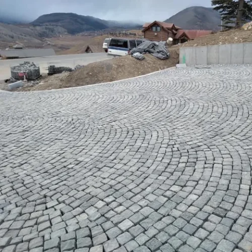 Natural cobblestone street project